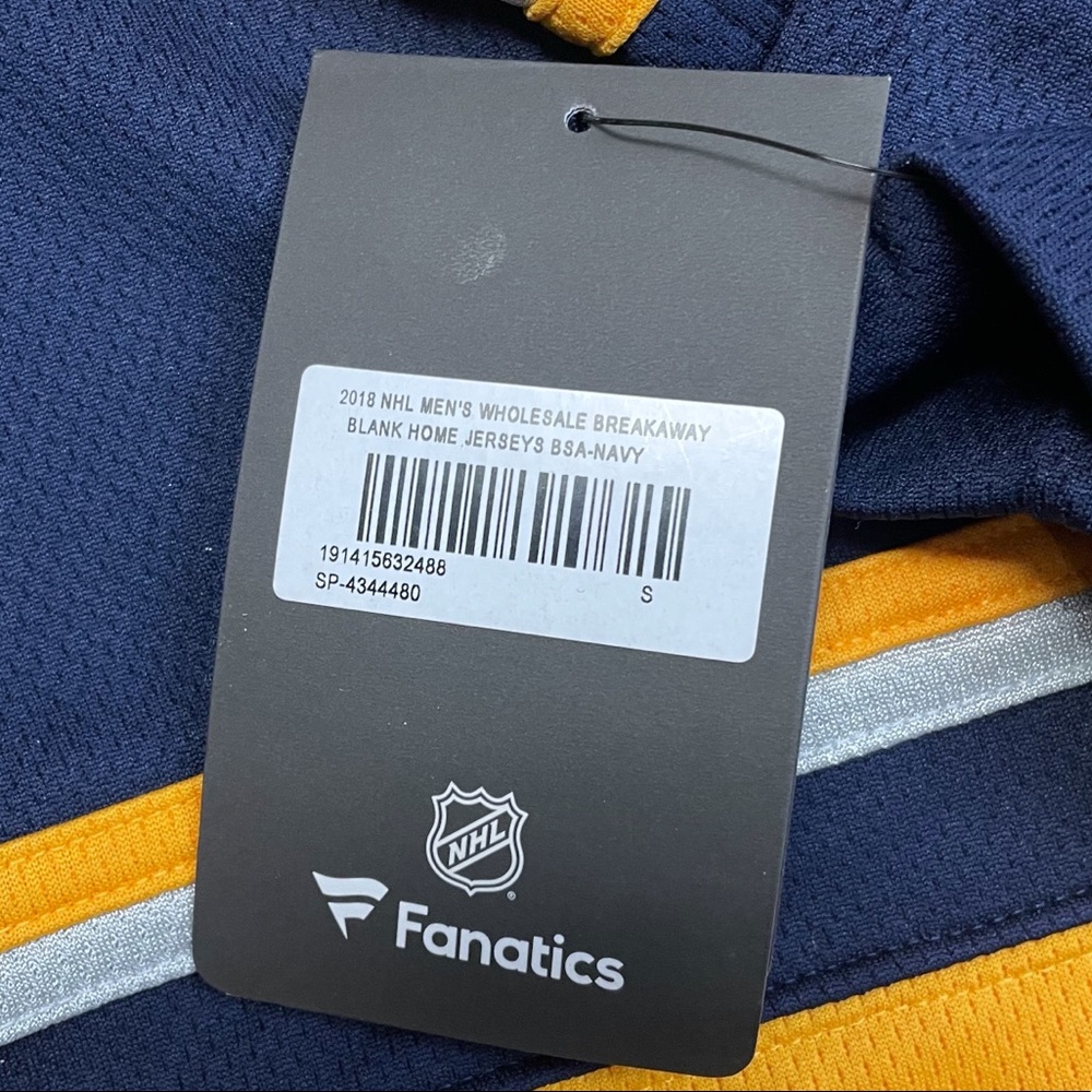 Buffalo Sabres 15 Jack Eichel Fanatics NHL Jersey Navy Blue Small Hockey - Picture 11 of 12